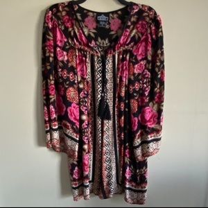 Angie Boho Mini Shift Dress